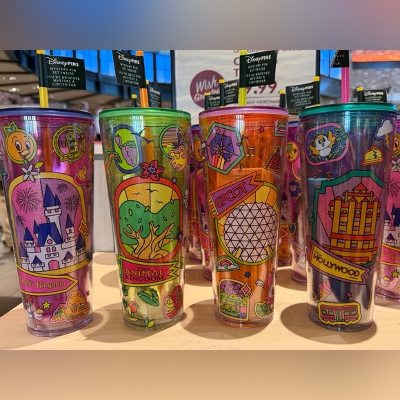 Disney Starbucks tumblers with mystery pins WDW 2026 - Picture 9 of 12